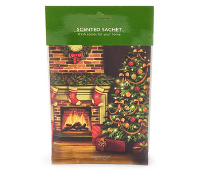 Cozy Christmas Scene Apple Cinnamon Scented Sachet, 3-Pack