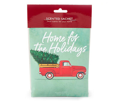 "Home For The Holidays" Truck & Tree Merry Christmas Scented Sachet, 3-Pack