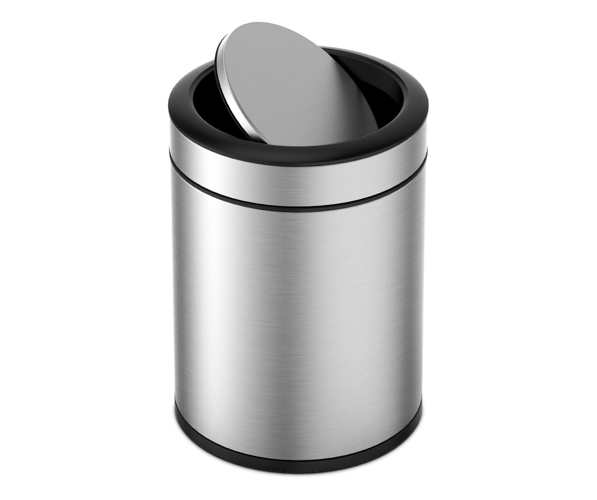 Stainless Steel 2Gallon Swing Top Wastebasket Big Lots