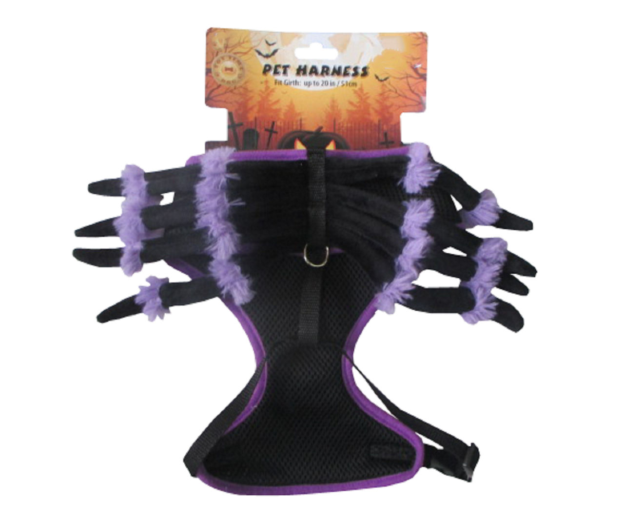 Pet Large Black & Purple Spider Harness