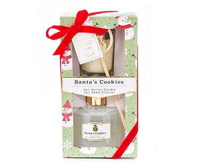 Santa's Cookies Diffuser & Votive Candle Gift Set