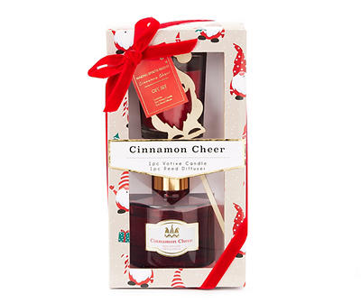 Cinnamon Cheer Diffuser & Votive Candle Gift Set