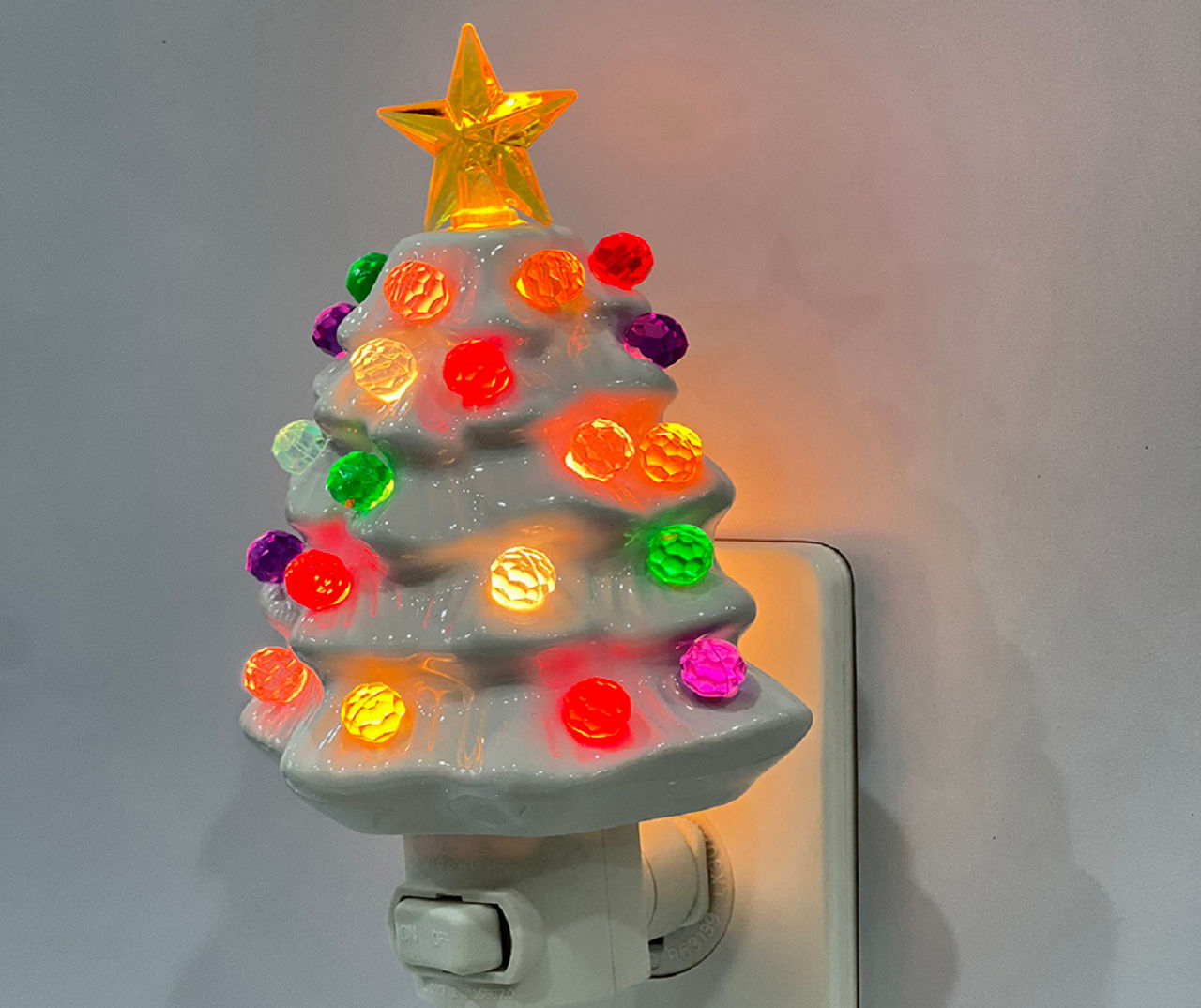 White Christmas Tree Night Light
