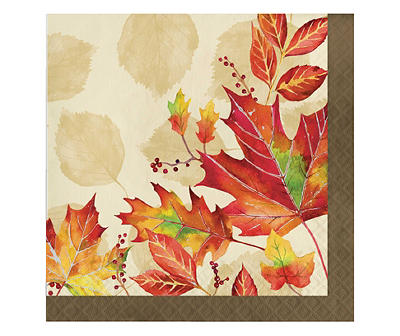 Fall Leaves & Berries Paper Lunch Napkins, 36-Count