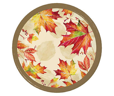 Fall Leaves & Berries Paper Dessert Plates, 30-Count