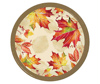 Fall Leaves & Berries Paper Dinner Plates, 18-Count