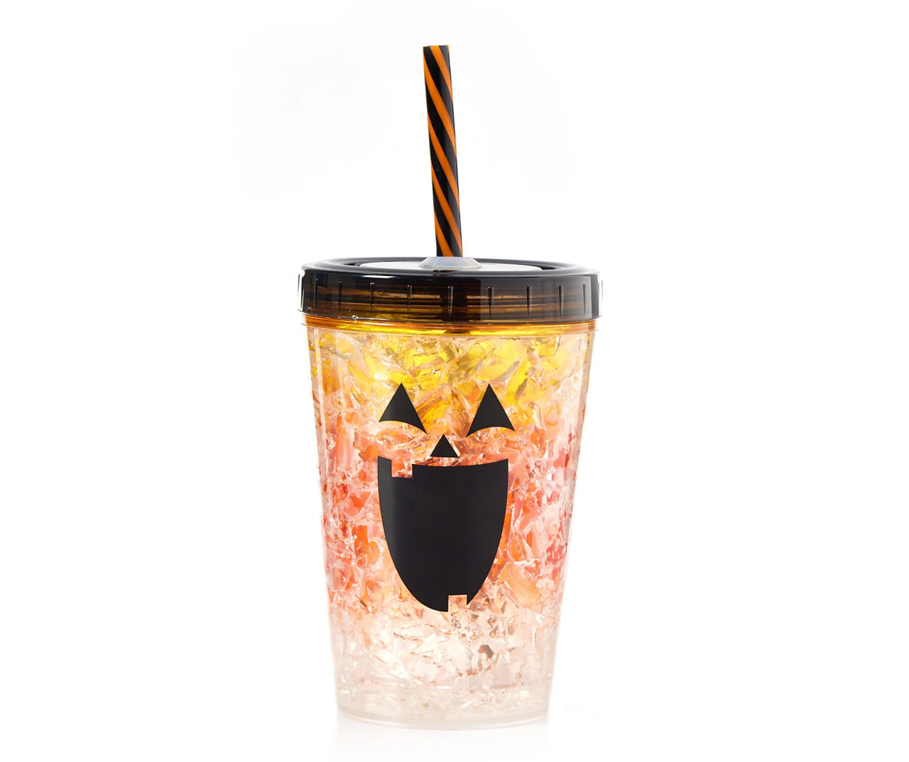 Halloween Glass Tumbler with Lid and Straw