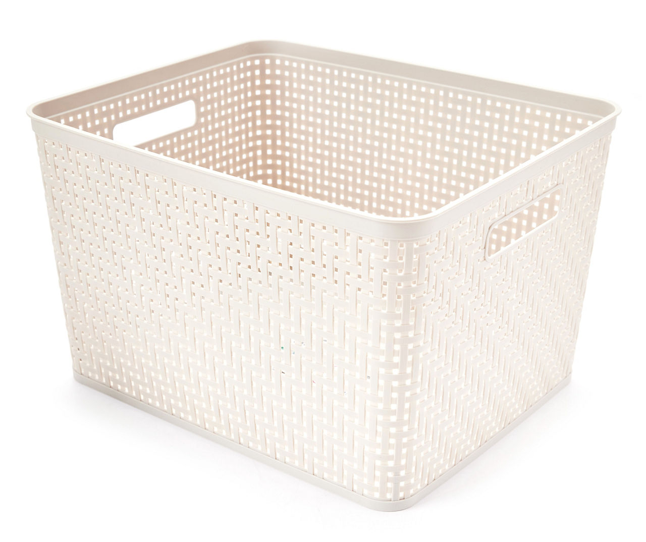 Pumice Gray Open-Weave Tall Storage Basket