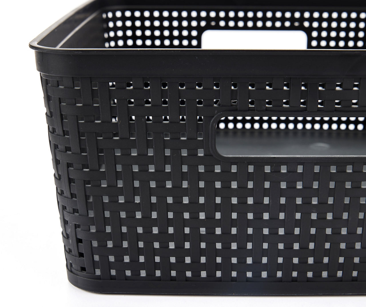 Sterilite Black Open-Weave Short Storage Basket