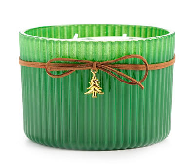 Fresh Balsam 3-Wick Ribbed Glass Candle, 14 Oz.