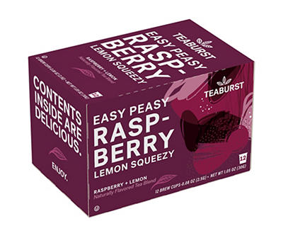 Tea Burst Easy Peasy Raspberry-Lemon Squeezy 12-Count Brew Cups