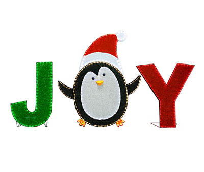 3.5' Penguin "Joy" 3-Piece LED Decor Set