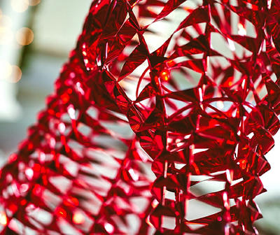 Sparkle Iridescent Ribbon Buck & Fawn 2-Piece LED Decor Set
