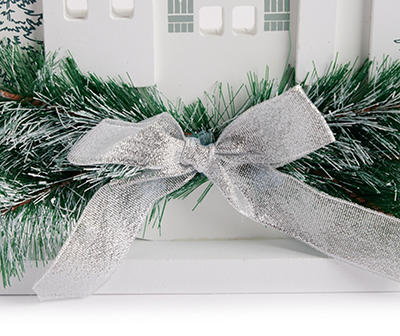 Frosted Forest "Joy To The World" Village & Greenery Tabletop Decor