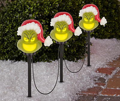 The Grinch Musical 3-Piece Animated LED Pathway Markers Set