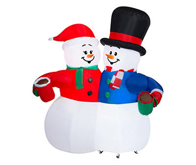Airblown 6' Inflatable LED Hot Cocoa Cheers Snow Couple