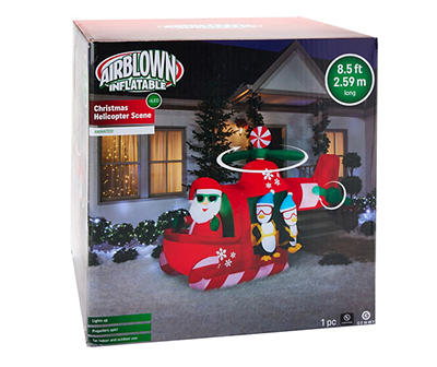 Airblown 8.5' Inflatable LED Christmas Helicopter Scene