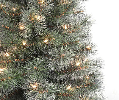 7.5' Cashmere & Hard Needle Pencil Pre-Lit Artificial Christmas Tree with Clear Lights