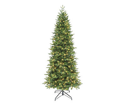 7.5' Slim Pre-Lit LED Artificial Christmas Tree with 8-Function Lights