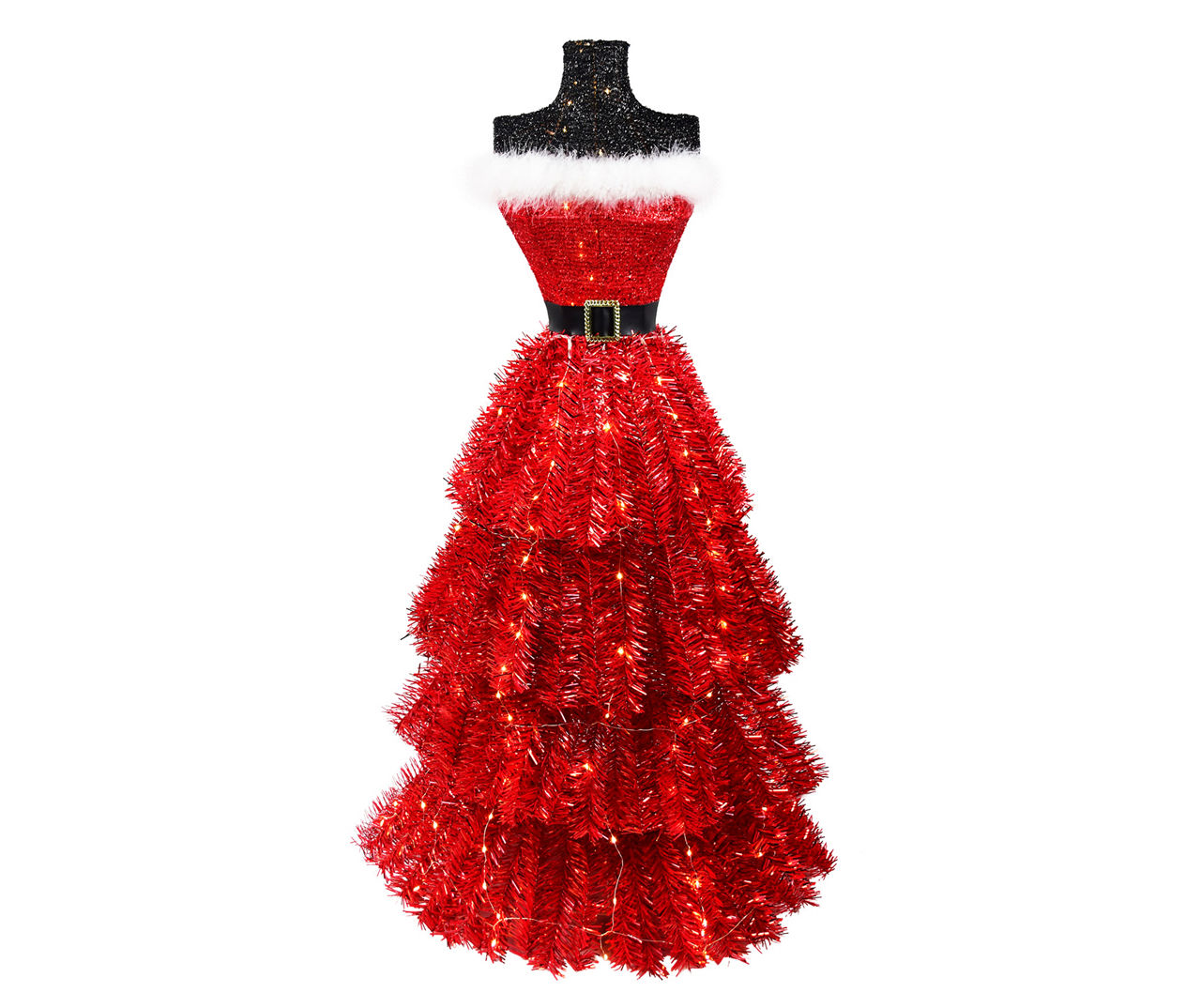 Winter Wonder Lane 4' Red Dress Form Pre-Lit LED Artificial Tree | Big Lots