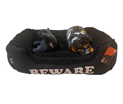 "Beware" Halloween 3-Piece Pet Bed Set