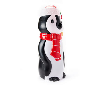 23.6" Light-Up Santa Hat Penguin Blow Mold Decor