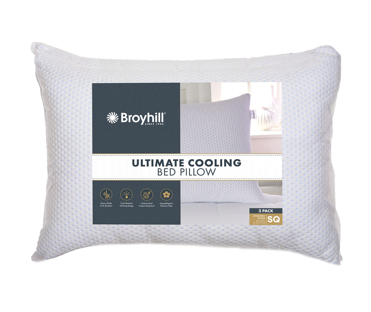 White Ultimate Cooling Jumbo Pillows 2 Pack