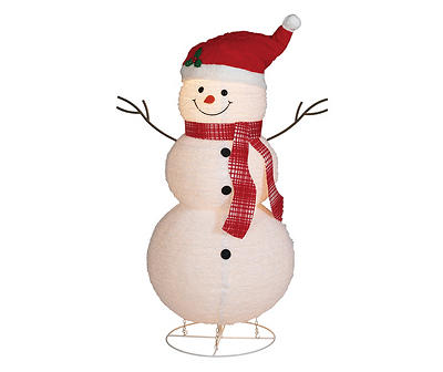 5' Light-Up Santa Hat Pop-Up Snowman