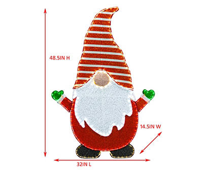 4' LED Santa Gnome