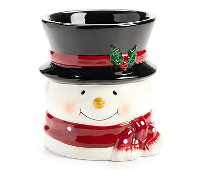 Santa's Workshop Snowman Ceramic Candle Holder