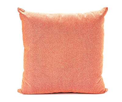 Annie Coral & White Tassel-Stripe Square Throw Pillow