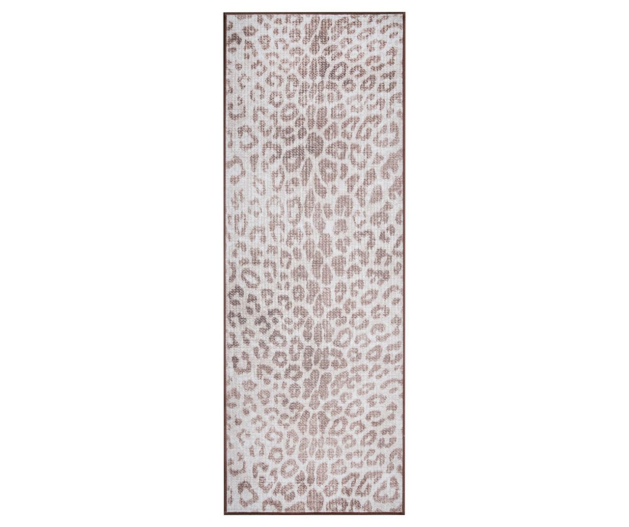 Black and White Leopard Print Accent Rug