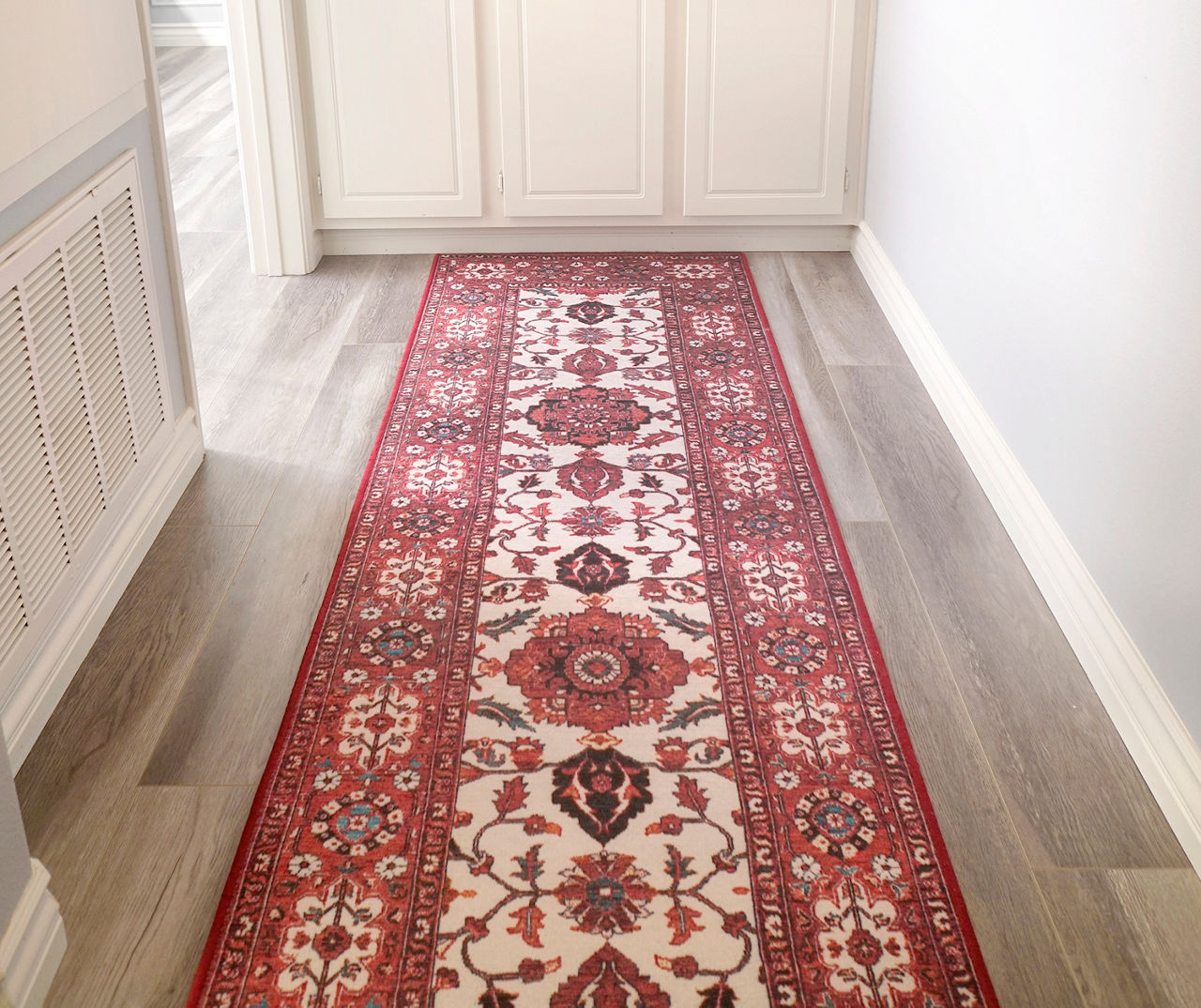 My Magic Carpet Ramage Maroon Washable Rug 2.5'x10