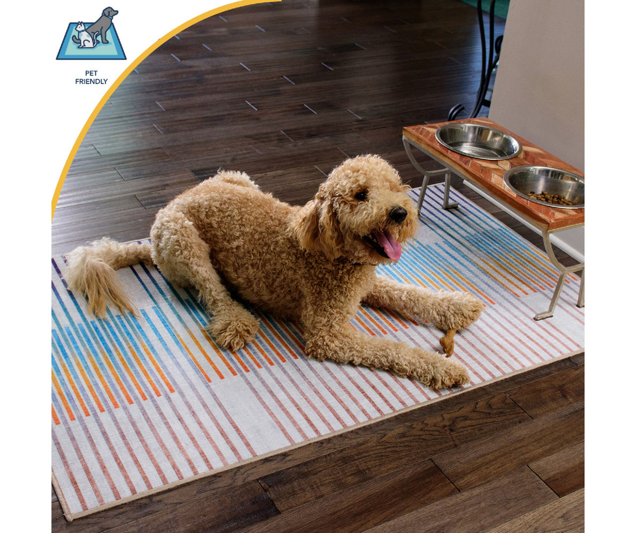 My Magic Carpet Dardon Gray Scallop-Border Washable Runner Rug, (2.5' x 7')