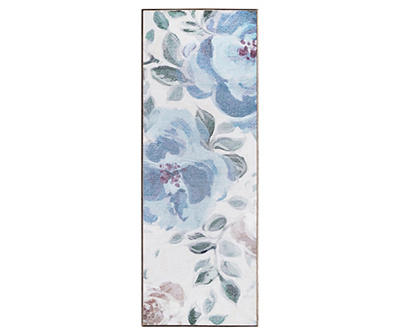 My Magic Carpet Sasha Blue & Cream Floral Washable Area Rug