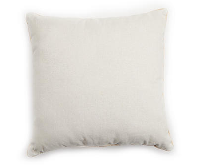 Frosted Forest Ivory Sequin Tree Square Throw Pillow