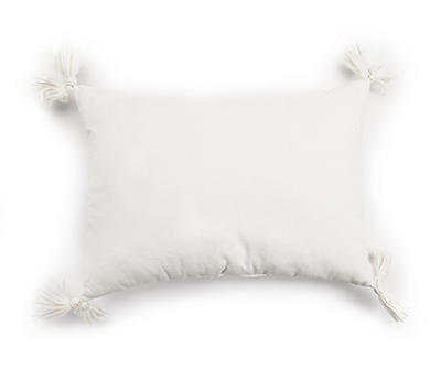 Frosted Forest "Merry Christmas" Ivory Trees Throw Pillow