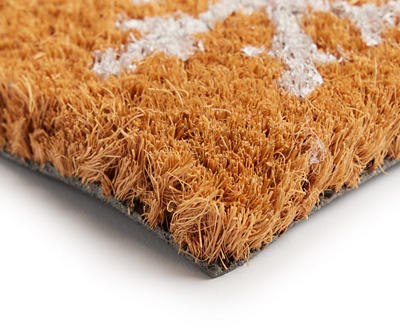 Frosted Forest "Dashing" Tan Skates Coir Doormat