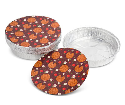 Apple Pie Round Foil Food Storage Tins, 12-Pack