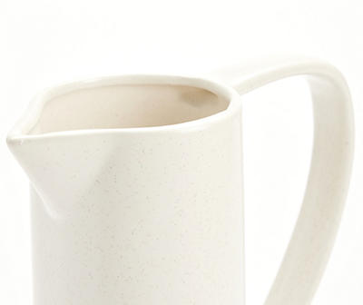 Homeward White Ceramic Vase with Handle