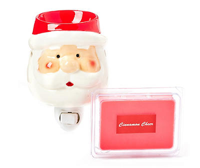Santa Claus Plug-In Wax Warmer with Cinnamon Cheer Wax Melts