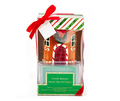 Gingerbread House Plug-In Wax Warmer with Fresh Balsam Wax Melts