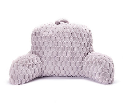 Gray Zigzag Stripe Fuzzy Bed Rest Pillow