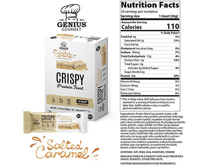 Salted Caramel Crispy Protein Treat, 10-Pack