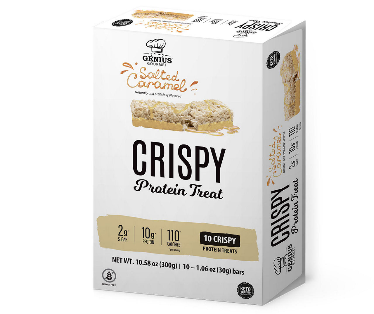 Salted Caramel Crispy Protein Treat, 10-Pack