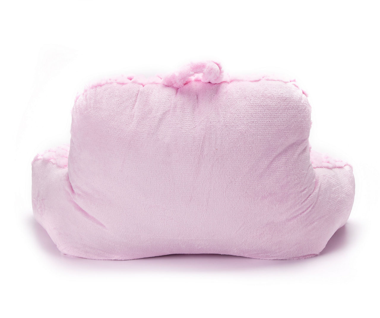 Light Pink Zigzag Stripe Fuzzy Bed Rest Pillow