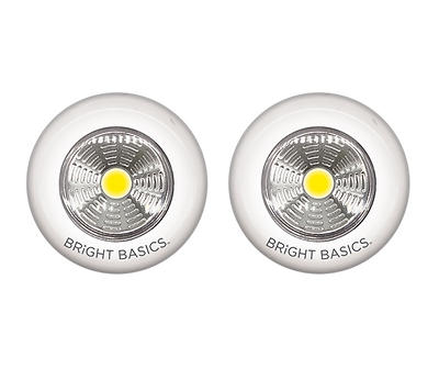 Bright Basics Wireless LED Puck Lights, 2-Pack