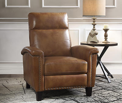 Weiser Brown Faux Leather Push-Back Recliner