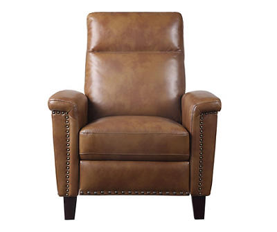 Weiser Brown Faux Leather Push-Back Recliner