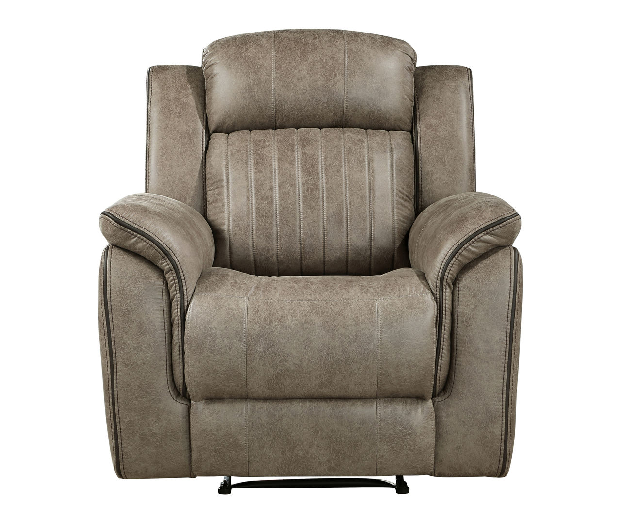 Centeroak Sandy Brown Microfiber Recliner
